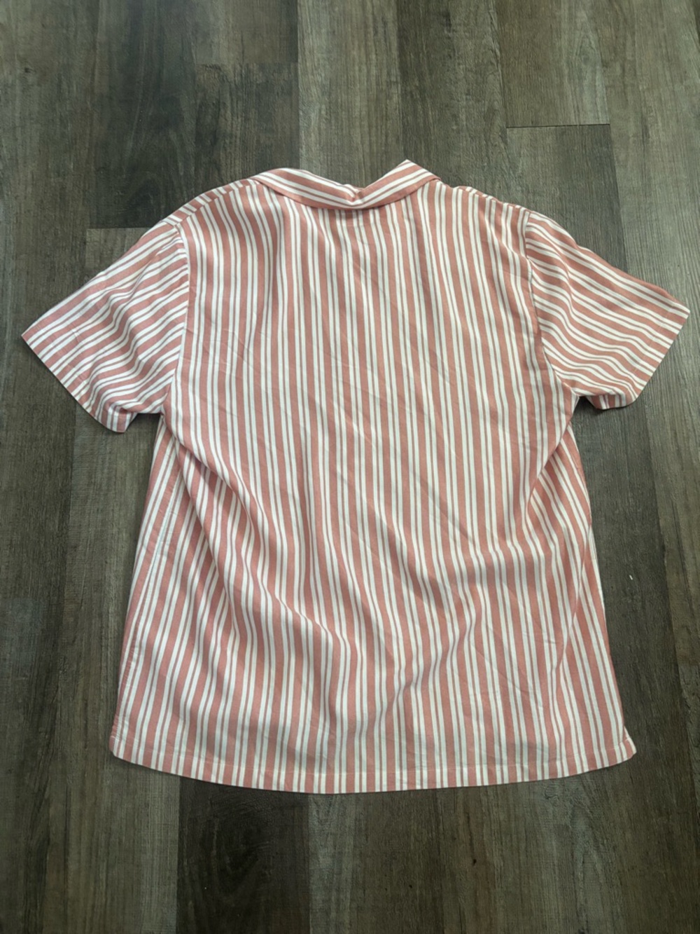 Onia Striped Camp Collar Short Sleeve Button Down Shirt - Picture 3 of 3